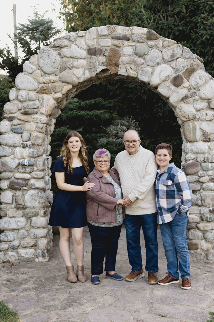 Photo of grandparents and grandchildren in Kitchener Waterloo