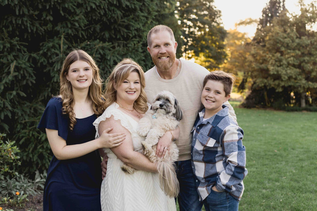 Kendra of Portraits by Kendra, a Kitchener-Waterloo potographer, photographer with her family.