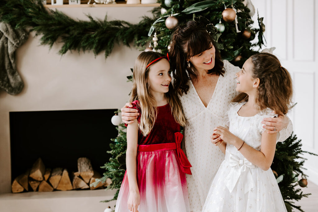 Family holiday photo taken during a studio mini session in Cambridge, Ontario — captured by Portraits by Kendra,Kitchener-Waterloo family photographer.