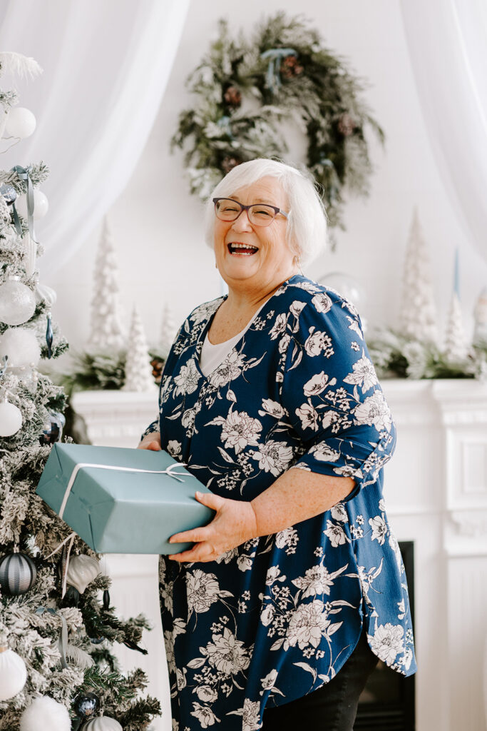 Family holiday photo taken during a studio mini session in Cambridge, Ontario — captured by Portraits by Kendra,Kitchener-Waterloo family photographer.