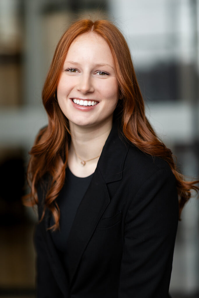 Close-up professional headshot of Isabelle photographed in studio in Kitchener-Waterloo by Portraits by Kendra.