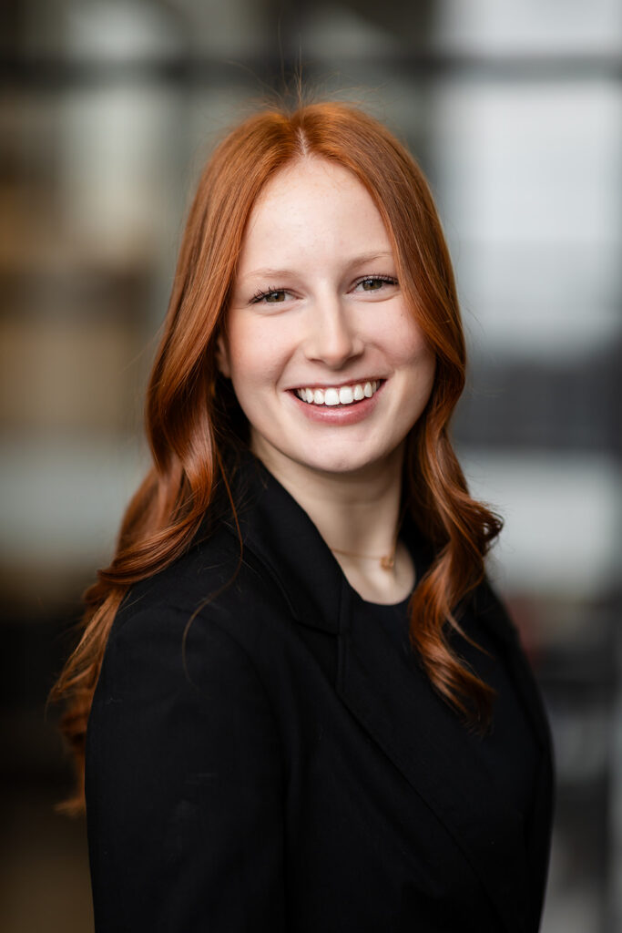 Relaxed studio headshot of Isabelle during a professional session with Portraits by Kendra in Kitchener-Waterloo.