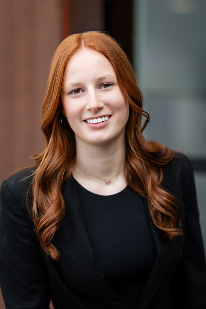 Close-up professional headshot of Isabelle photographed in studio in Kitchener-Waterloo by Portraits by Kendra.