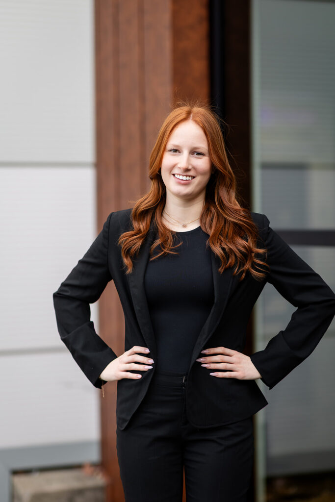 Natural outdoor headshot of Isabelle photographed in Kitchener-Waterloo by Portraits by Kendra during a professional headshot session.