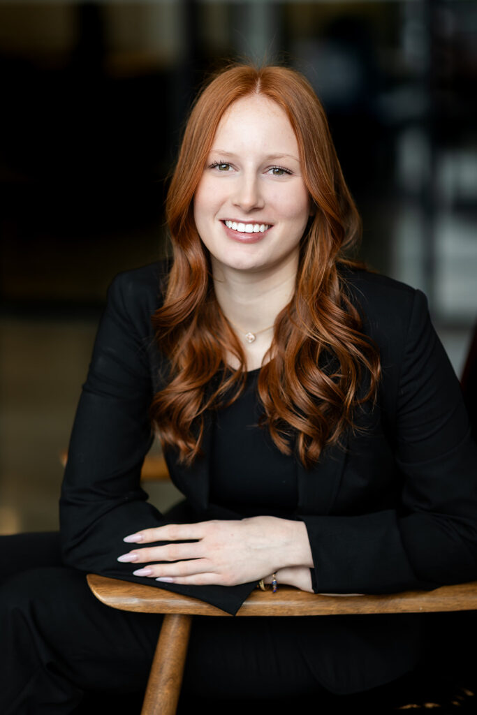 Professional headshot portrait of Isabelle taken in studio in Kitchener-Waterloo by Portraits by Kendra.