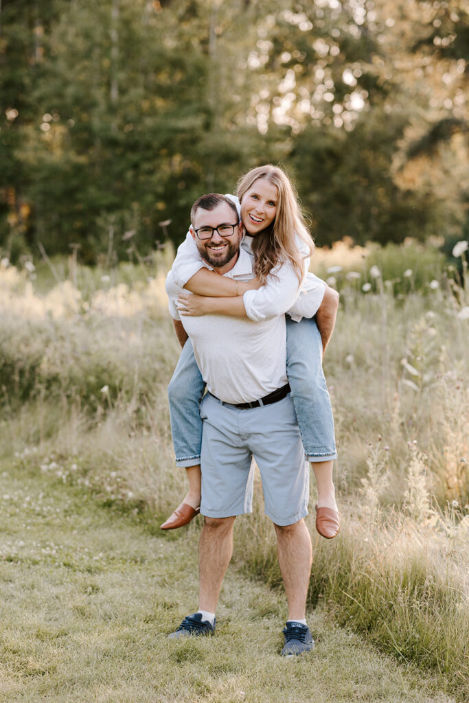 Photo of couple taken at the Guelph Arboretum by Kitchener-Waterloo photographer, PortraitsByKendra