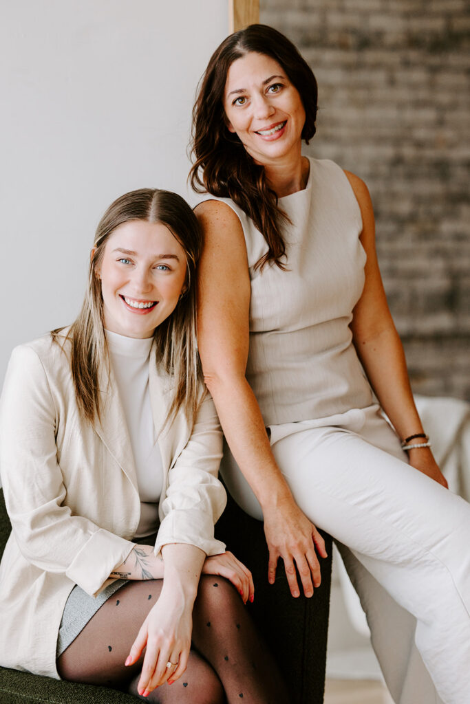 Photo of the The Livingston Team | Mother-Daughter Branding Session at West Haus Studio in Downtown Kitchener, taken by Portraits by Kendra