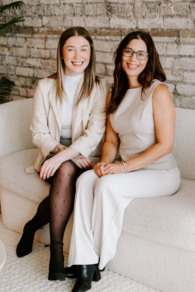 Photo of the The Livingston Team during a Mother-Daughter Branding Session at West Haus Studio in Downtown Kitchener, taken by Portraits by Kendra