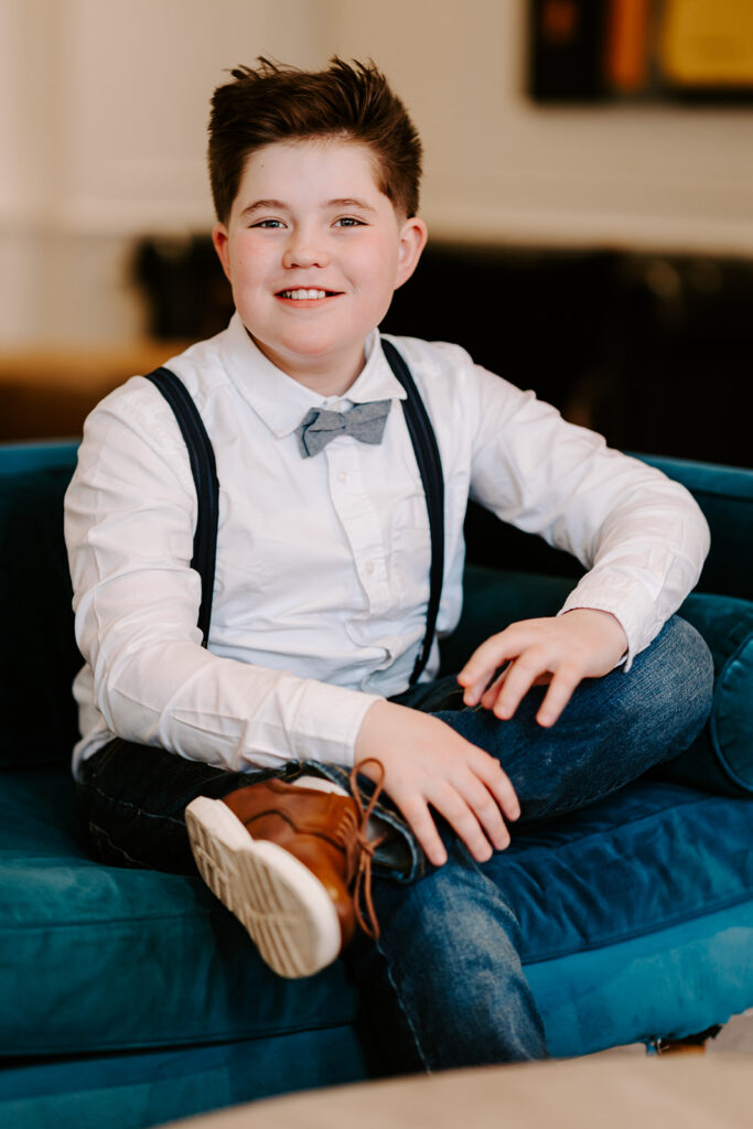 Photo of teen boy smiling taken in Kitchener-Waterloo by Portraits by Kendra