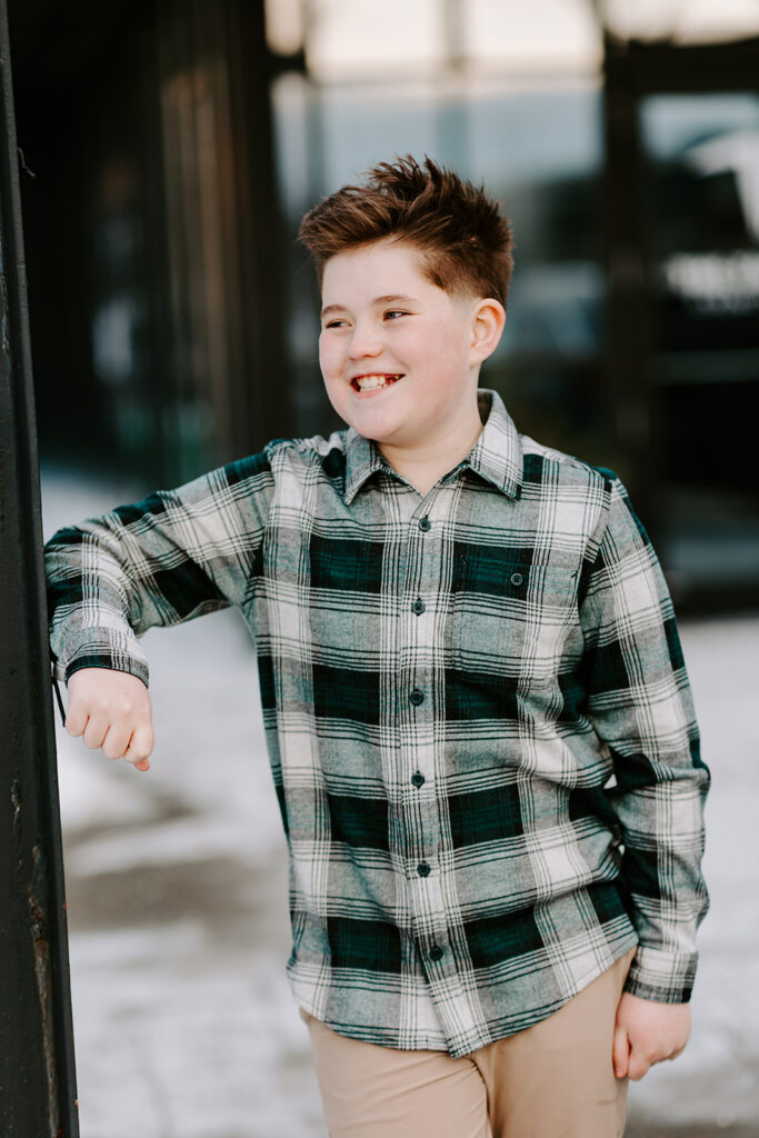 Teen boy milestone birthday portrait outdoors by Portraits by Kendra in Kitchener-Waterloo