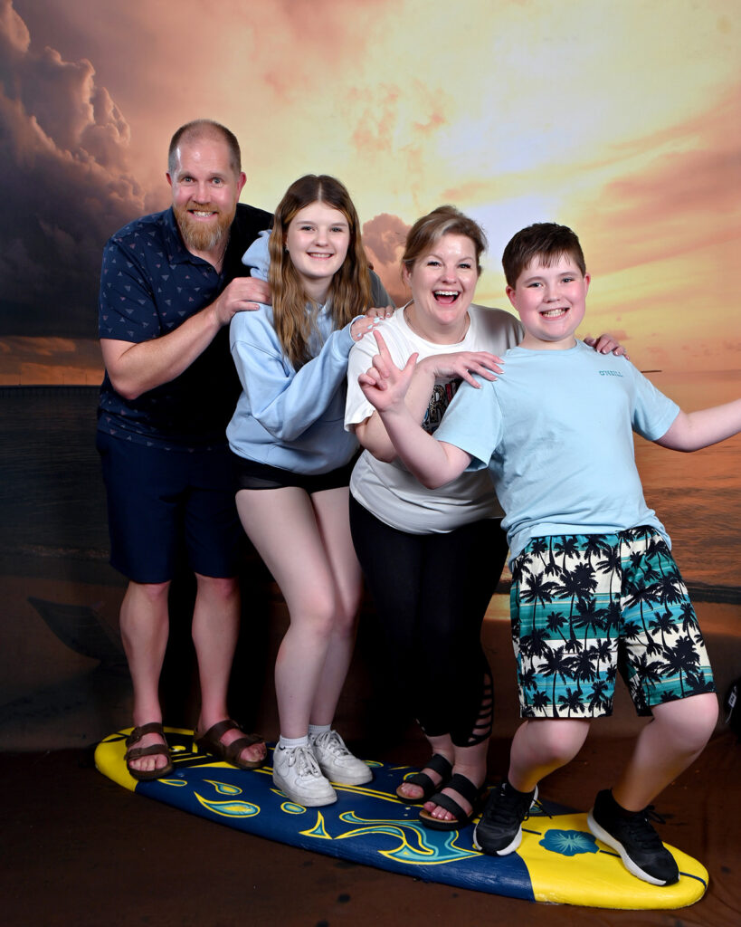 Funny photo of Kendra of Portraits by Kendra and her family taken on board a Carnival cruise vacation