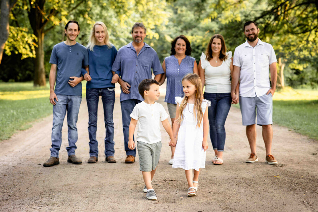 Photo of famiy taken by Portraits by Kendra during a Fall family photography session in Kitchener-Waterloo