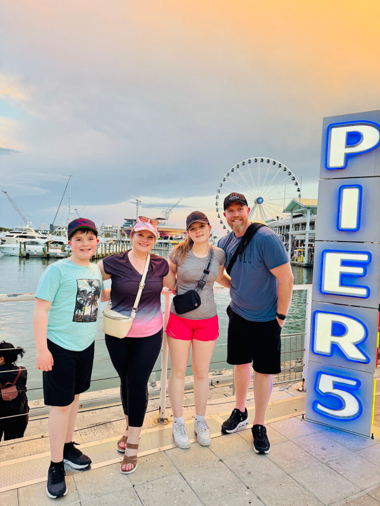 Kendra of Portraits by Kenddra with her family during March break in sunny tropical Miami waterfront view