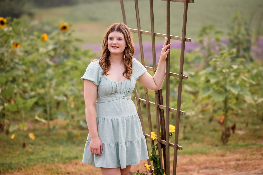Teenage girl birthday portrait at Lavender Farm Ayr Ontario, natural light photography Kitchener-Waterloo.