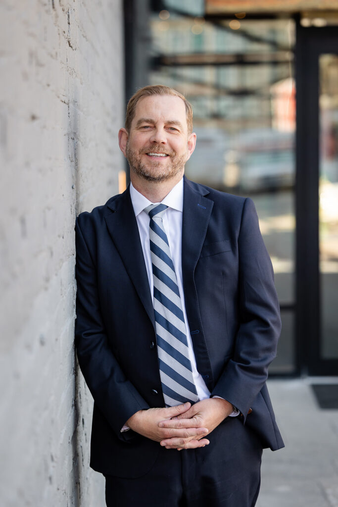 Professional branding portrait of a man in Kitchener-Waterloo